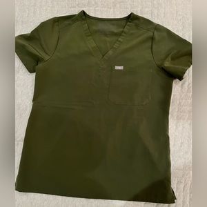 Dark olive figs  scrub top